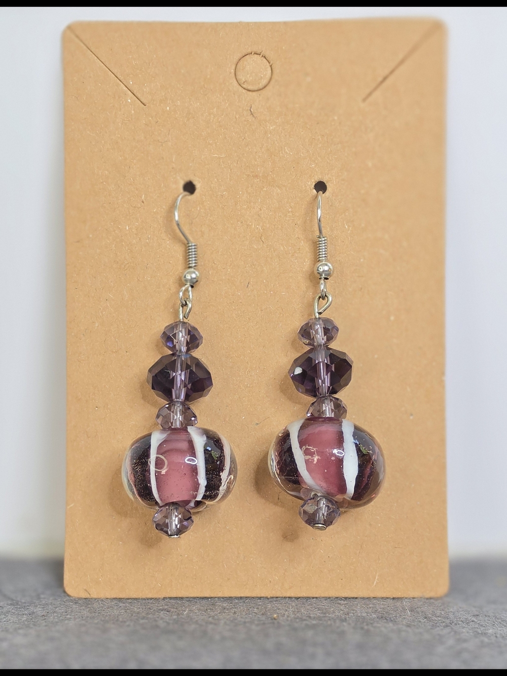 Glass Bead Drop Earrings - Picture 1 of 4